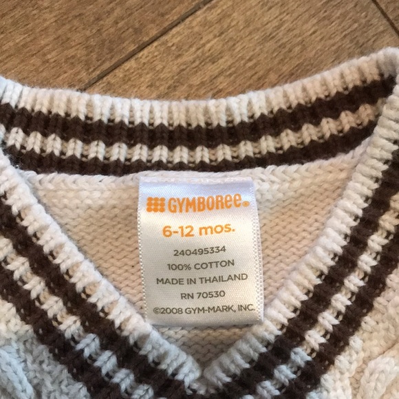 Gymboree vest cream and brown - Picture 2 of 3